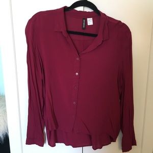 Raspberry H&M blouse